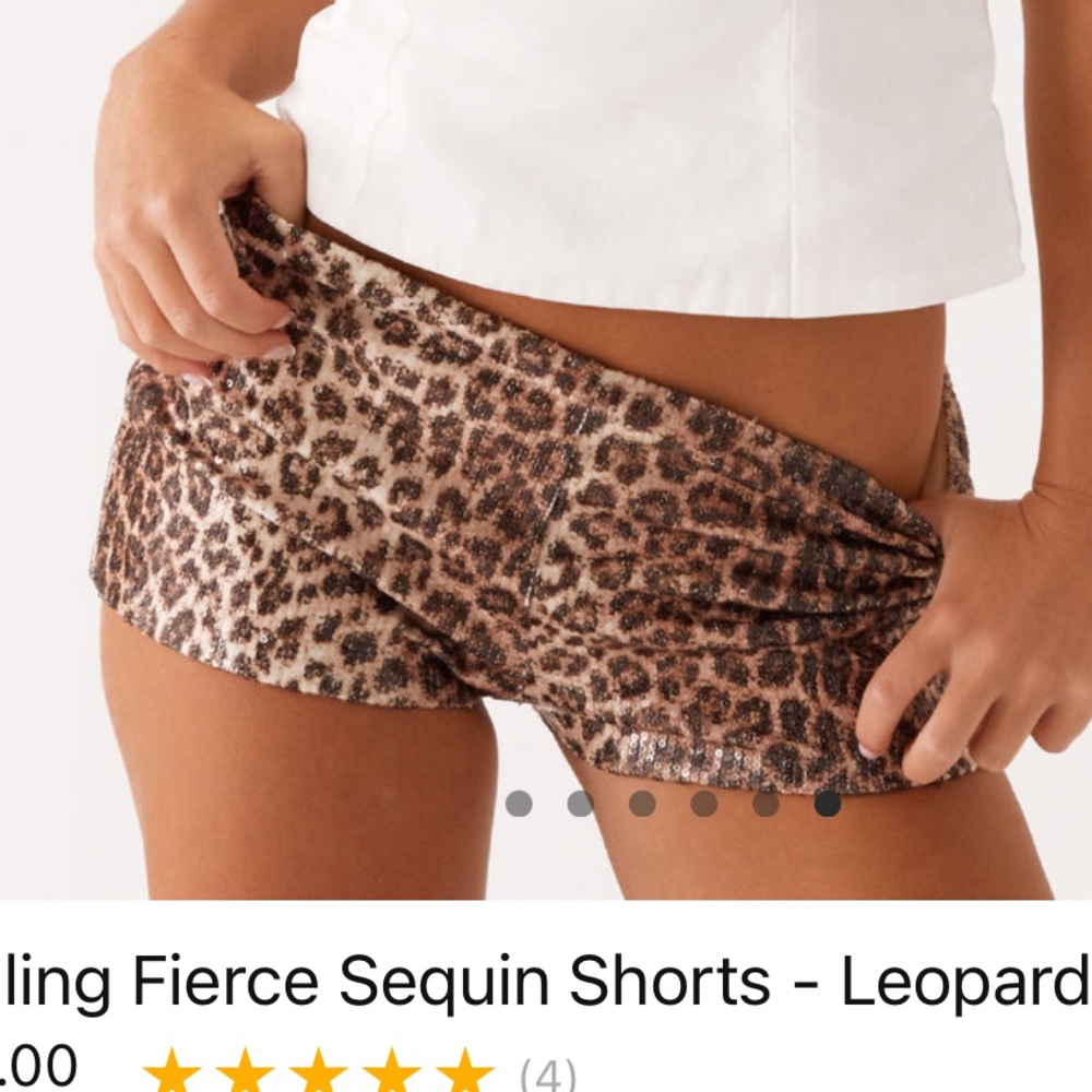 PepperMayo - feeling fierce sequin shorts - leopard